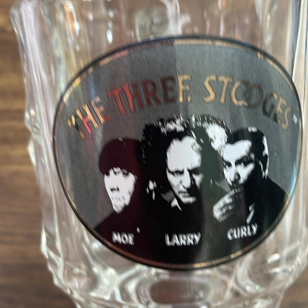 The Three Stooges Glass Mug - Picture 3 of 7